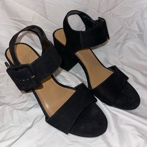 Black Buckled High Heels